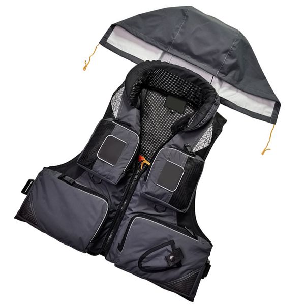 

new professional xxl fishing life vest outdoor water sports life jackets with removable hat for men women jackets for adult