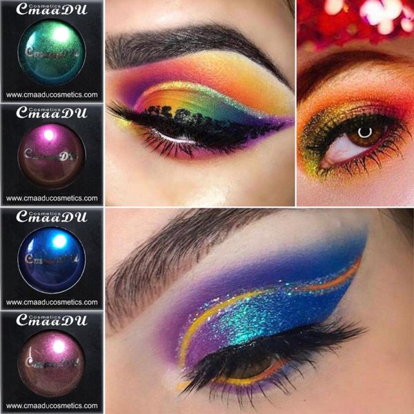 

diamond chameleon waterproof light changing glitter eye shadow palette of shadows shimmer bling metallic matte eyeshadow