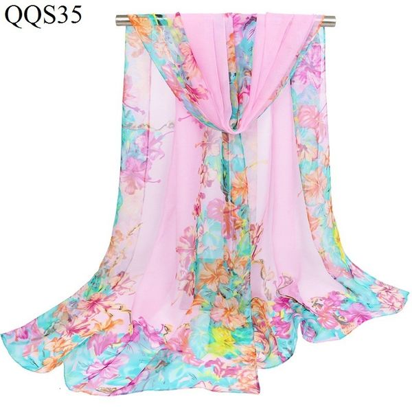 

2019 цветок печати шарф женщина шелковый шарф шарф, Blue;gray