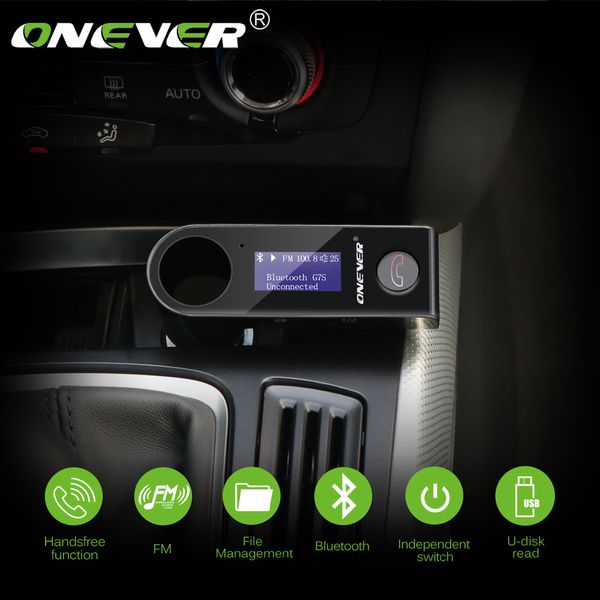 

onever car mp3 player g7s bluetooth music car kit with 3.1a dual usb car cigarette lighter socket fm transmitter