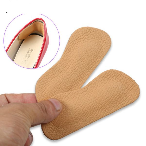 

leather heel pads for high heel shoes grip adhesive liner foot care cushion insert pads insoles shoes sticker shoe-insoles, Black
