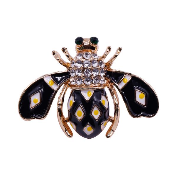 

japan and south korea dripping oil bees brooch rhinestone set insect brooch pin woman clothes & accessories parts ornaments, Gray