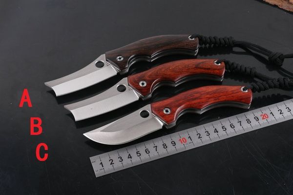 

высокое качество на открытом воздухе мужчины и женщины самообороны боевой нож инструмент бренд высокой твердости выживания сандалового ручка