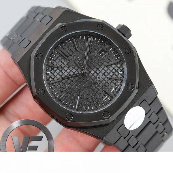 

vf black sapphire mens 41mm watch 2813 automatic movement fashion men mechanical designer master watches royal oak 15400 luxury wristwatches, Slivery;brown