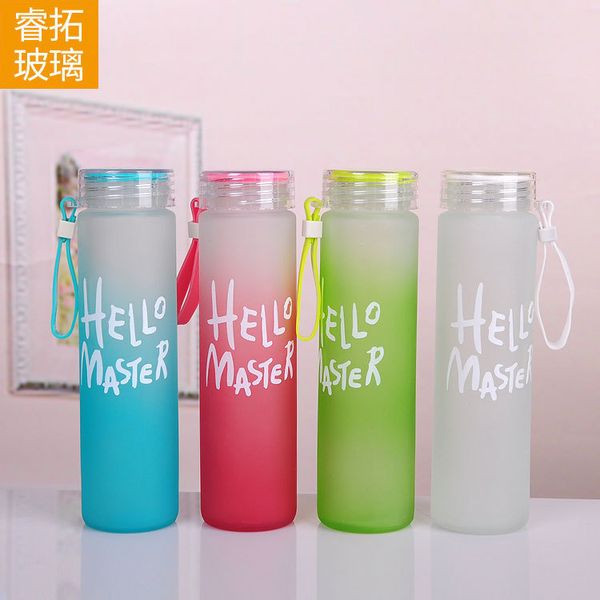 

2018 new real motion protein my water bottle without plastic portable cup for camping sports 400ml in-stock items glass brief