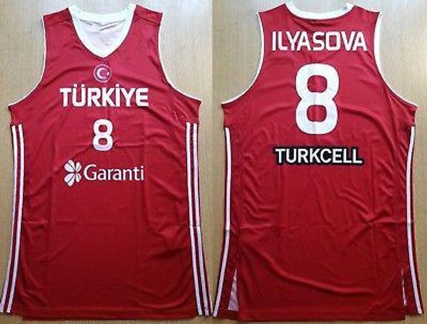 

#8 ersan ilyasova turkey 2010 trikot camiseta canotta basketball jersey custom any number and name jerseys xxs-6xl xs-6xl vest jerseys, Black;blue