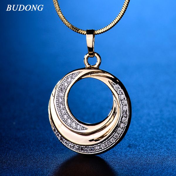 

budong trendy charm necklaces & pendants sparkling aaa+ cubic zircon chain necklaces women friendship jewelry mother's day gift, Silver