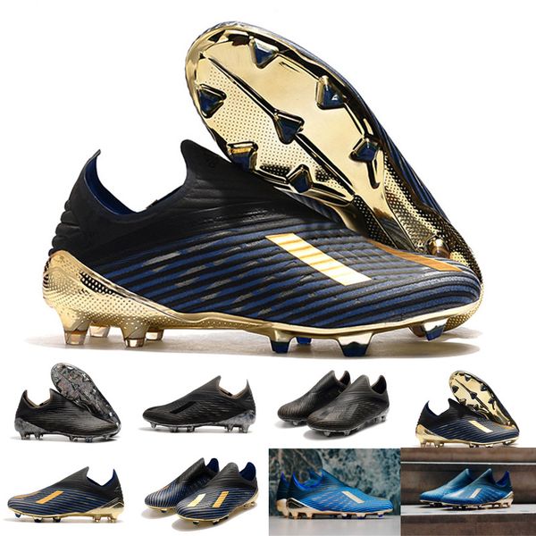 

2019 Mens Copa 19+ FG AG 19+ X 19 Hot Slip-On Champagne Black Blue Soccer Football Shoes Boots Scarpe Calcio Cheap Cleats Eur 39-45