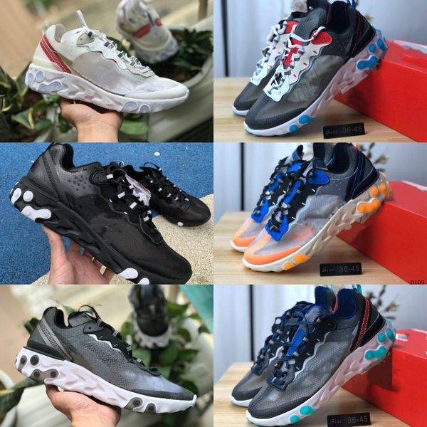 

sale 2019 react element 87 55 running shoes for men women anthracite light bone triple black white fashion outdoor trainers sports sneaker