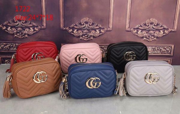 

Женщины 24см Marmont маленький matelasse 6 Цветов Леди Плечо Crossbody Сумки Сумки Бесплатная Д