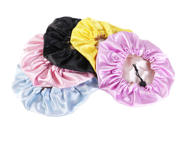

popular customized satin double layer baby durag sleeping silk satin bonnet with for hair cap