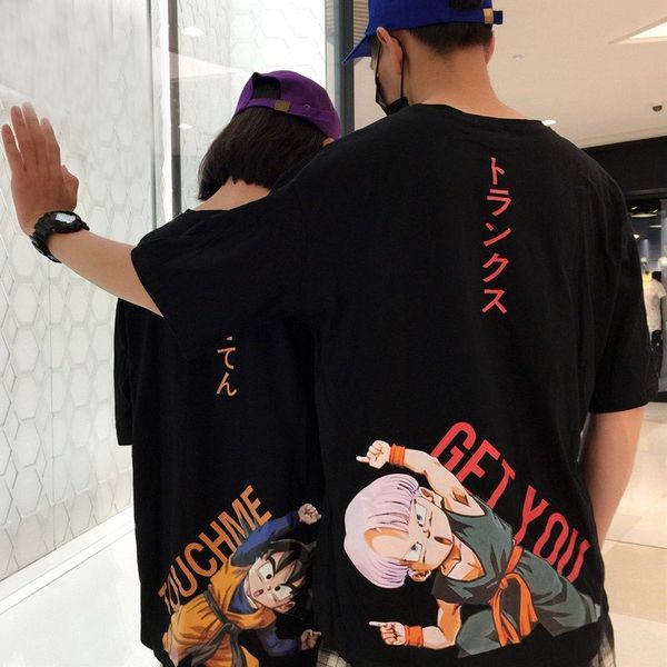 

t shirt goku couple tee vegeta men/women naruto friend t-shirt dragonball z tshirt dbz son anime, White;black