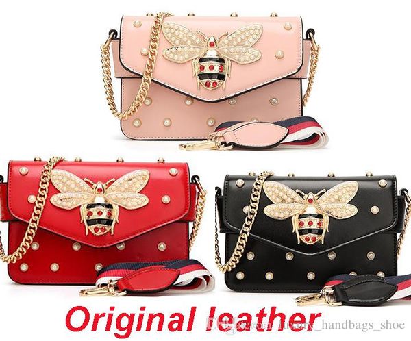 

stamping 2019 little bee never shoul full cowhide eather handbags color leather shopping bag never single shoulder bag