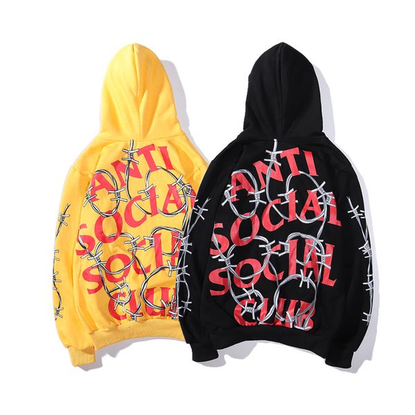

004s ass w autumn and winter coat sc limited cotton men and women sweater popular embroidery oil painting arrow printing tide brand hooded, Black