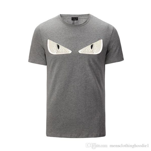 

mens designer t shirts fashion mens clothing 2018 summer casual streetwear t shirt rivet cotton blend crew neck short sleeve, White;black