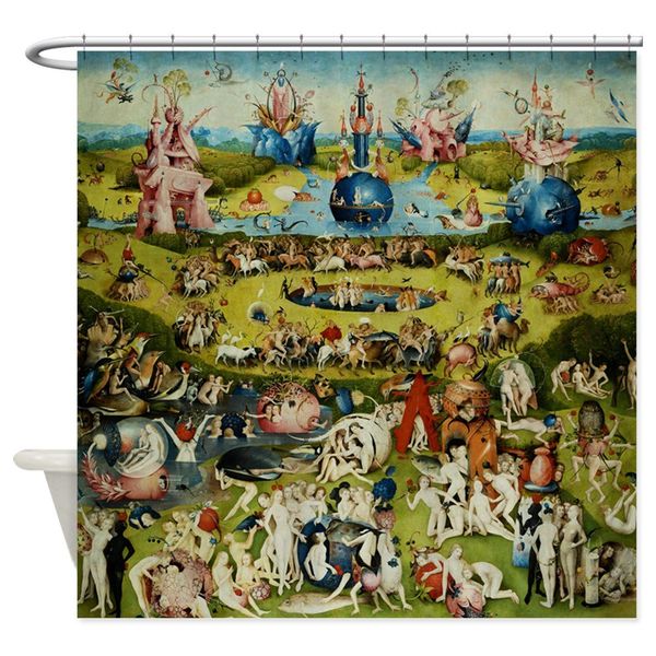 

garden of earthly delights by hieronymus bosch s decorative fabric shower curtain