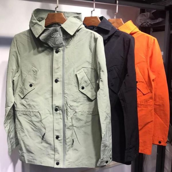 

mens designer hooded jacket street fashion luxury couple coat autumn and winter fashion handsome pocket solid color coat, Black;brown