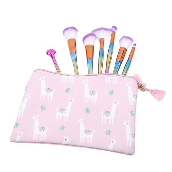 

new women portable cute alpaca multifunction travel cosmetic bag organizer case makeup make up wash pouch toiletry bag
