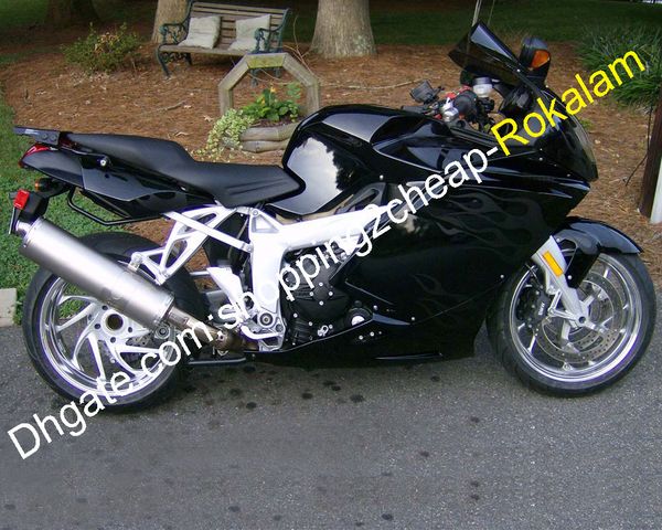 Motorbike White Flame Black Body Kit para BMW 2005 2006 2007 2008 K1200S 05-08 K 1200S K1200 S moto ABS Fairing