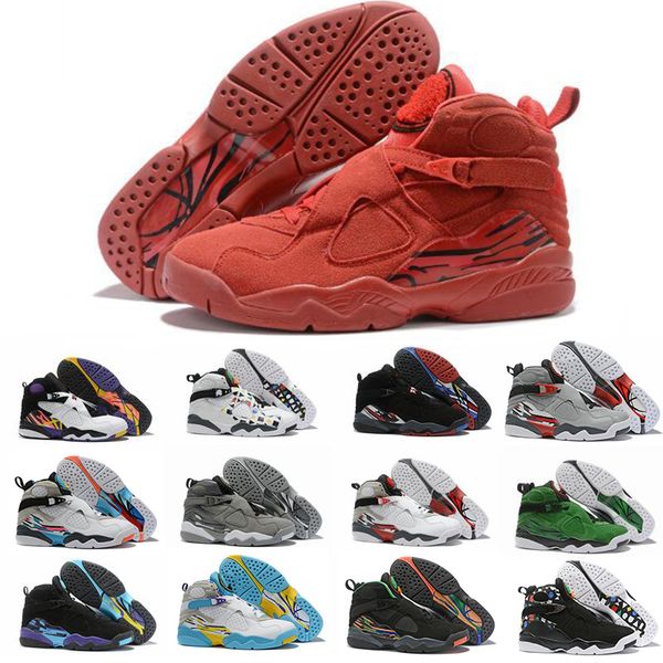 

sale 8s mens basketball shoes 8 valentines day white aqua three peat chrome tinker south beach mens athletic sports sneakers us 7-13
