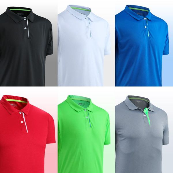 

men's shirt running quick-drying t-shirt running t-shirt lapel sports men's fitness gym golf shirt 2020, Black;blue