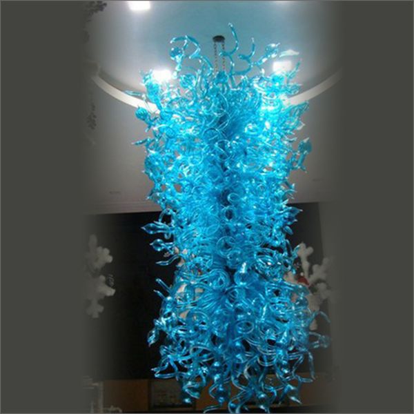 

100% hand blown murano glass chandelier lightings large luxury blue murano glass hanging led chandeliers custom decorative villa deco light