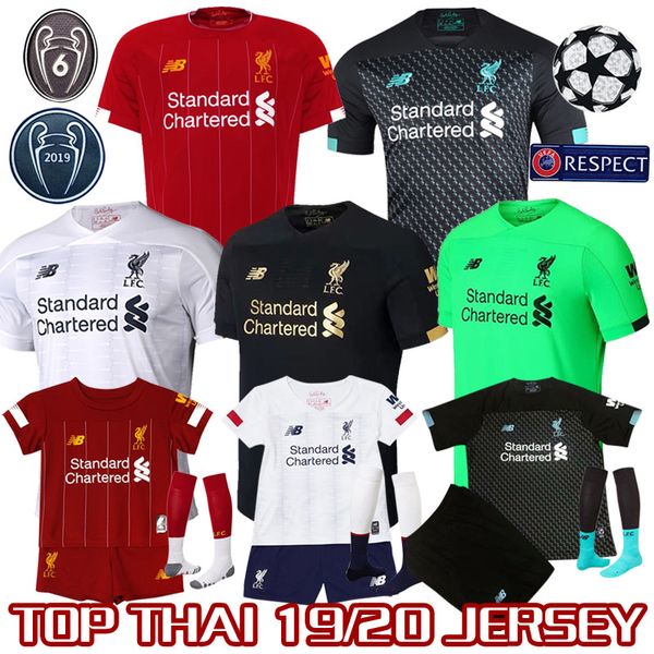 

19 20 liverpool kid kit men hirt lfc 4xl 100 thailand quality occer jer ey alah firmino virgil mane a becker home away third