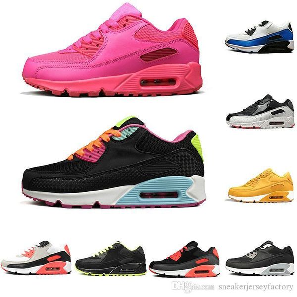 

продавать горячие классические 90 мужчины женщины кроссовки черный красный белый спортивный тренер подушка поверхность дышащая спортивная об