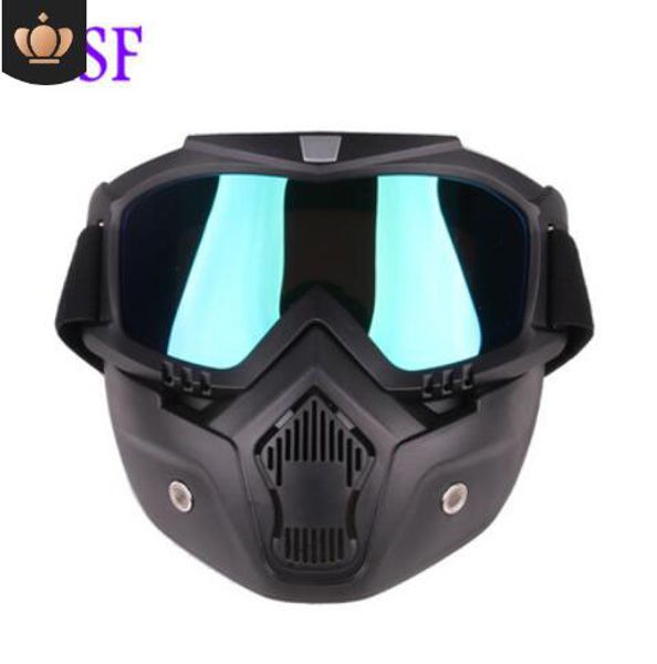 

selling modularl detachable glasses and mouth protector open face semi-motorcycle helmet or vintage helmet