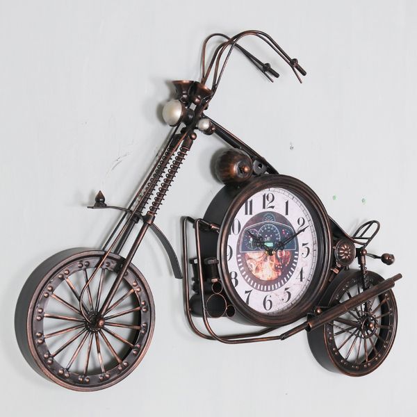

metal retro wall clock bicycle big american creative wall decoration clock living room art gift idea home decor dd55wc