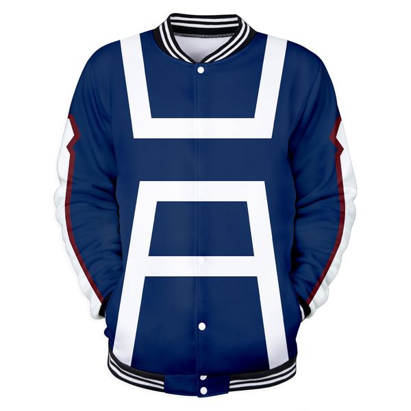

my hero academia cosplay costume3d baseball uniform 2019 new men/women spring casual harajuku baseball jackets clothes 4xl, Black;brown