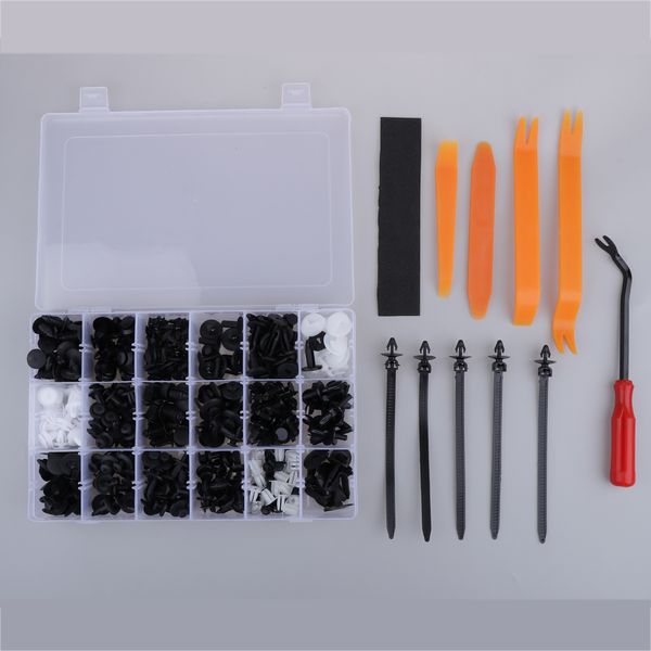 

435pcs автомобили стопорных зажимы пластиковый крепеж kit - 19 популярных размеры авто обшивки дверь клипсы комплект - для 2001 toyota mr2 s