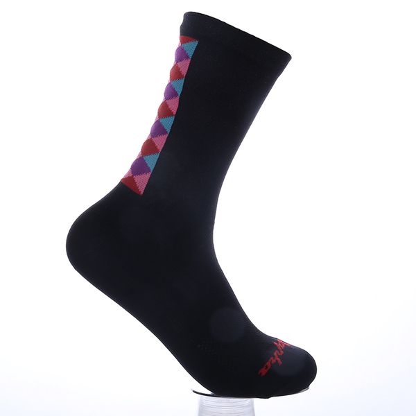 

men bmambas professional brand cycling sport socks protect feet breathable wicking socks cycling bicycles, Black