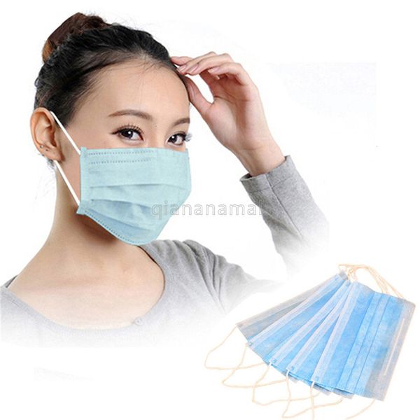 

stock mascaras in factory price disposable face mask 3 50pcs layer l dust face pm2.5 home masks