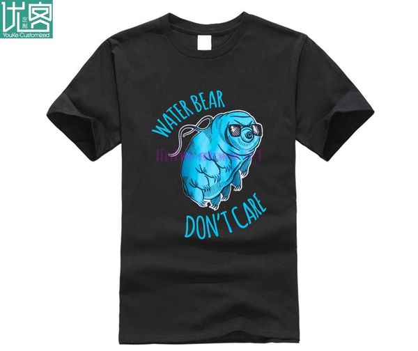

men funny t shirt women cool tshirt water bear don't care funny tardigrade microbiology waterbear science t-shirt, White;black