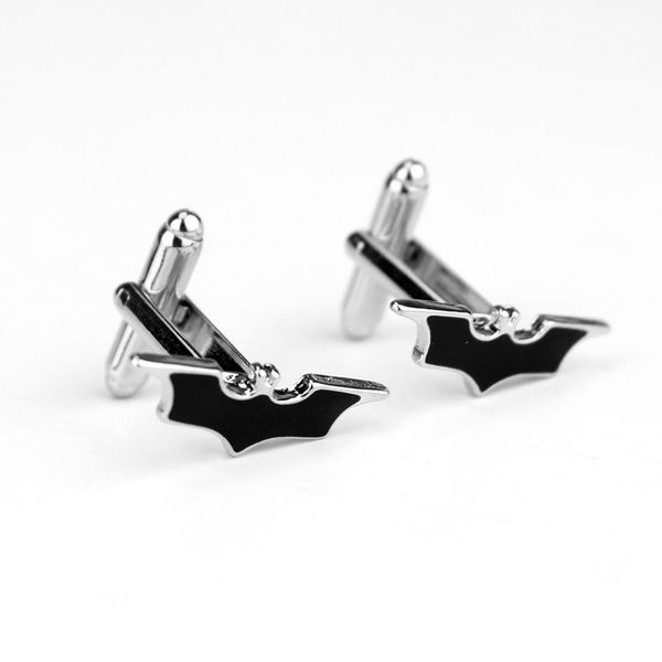 

europe and the united states film and television clothing batman cufflinks batman logo men's metal cufflinks factory direct, Silver