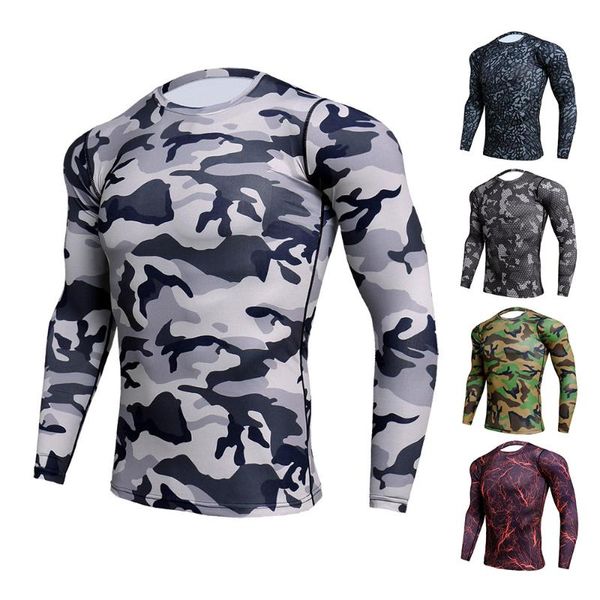 

2020 running shirt long sleeve fitness sportswear shirt men's sports burst guard sweatshirt men's sportswear, Black;blue