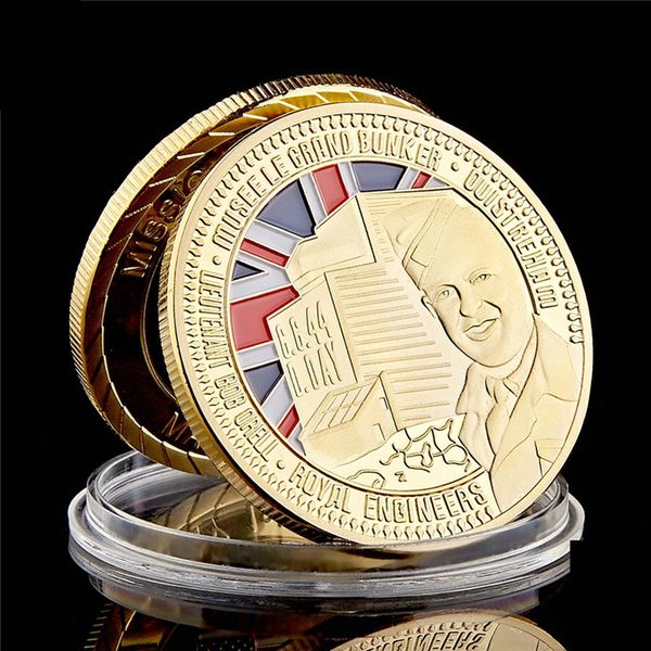

royal engineers sword beach 1oz gold plated military commemorative challenge coins souvenir collectibles gift