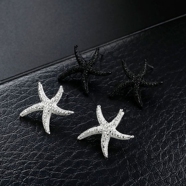 

2019 spring starfish big fashion earrings for women metal drop shiny jewelry gift ladies fashion jewelry, Silver