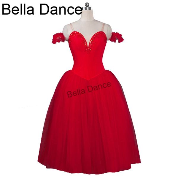 

child ballerina ballet tutu dress red ballet romantic tutu dress girls professional dance tutusbt9088a, Black;red