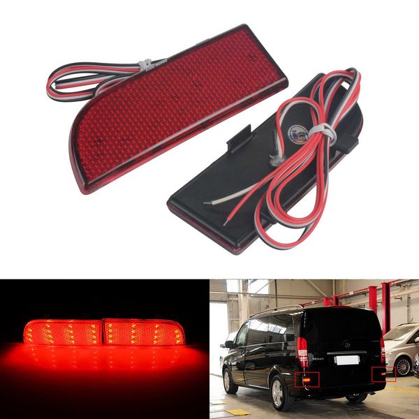 

for w639 v-class vito viano 03-14 led rear bumper reflector light red
