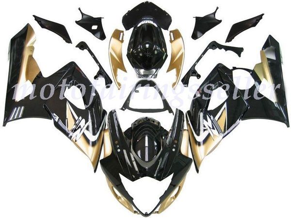

new abs plastic fairings kit fit for suzuki gsxr1000 2005 2006 gsxr1000 05 06 injection mold black gold