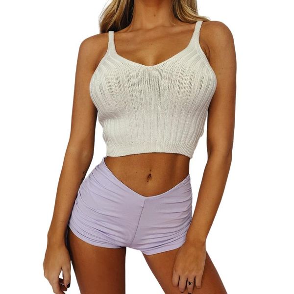 

9 цветов sexy вязать жилет женщин моды случайные сплошной цвет v шеи slim fit тощий фитнес бег gym спортивный жилет танки, Black;blue