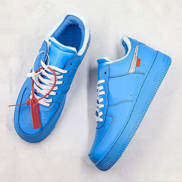 

Force 1 Off MCA Синий Белый Красный Металлик Серебристый Мужчины Повседневная обувь Volt