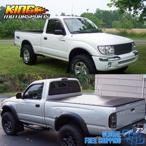

fits 95-04 toyota tacoma standard cab acrylic window visors 2pc set global ing
