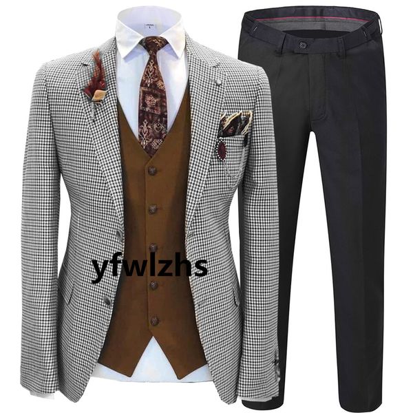

new style two buttons handsome notch lapel groom tuxedos men suits wedding/prom/dinner man blazer(jacket+pants+tie+vest) w210, Black;gray