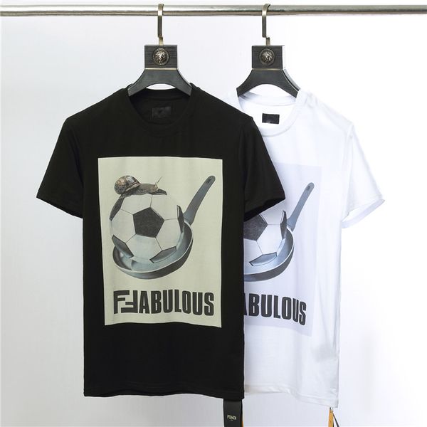 

2020ss весна и лето новый высококачественный хлопок печать с коротким рукавом круглый вырез панели футболка размер: m--xl-xxl-xxxl цвет: че, Black;brown