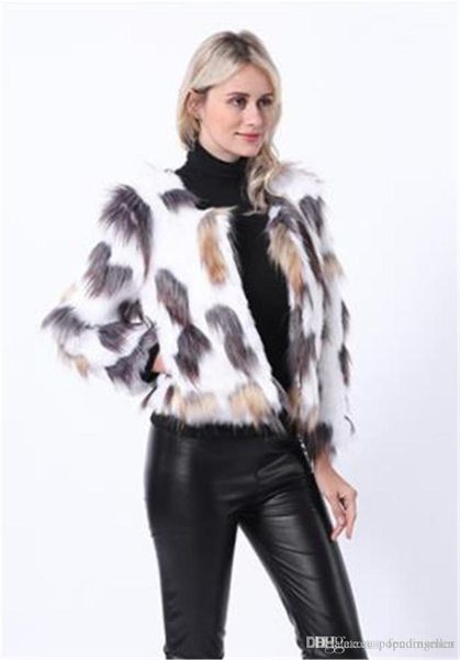 

верхняя одежда из искусственного меха европейская и американская утолщенная теплая куртка повседневная с длинным рукавом женская одежда женс, Black