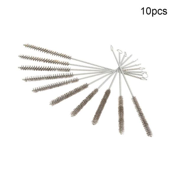 

2~10pcs 1cm diameter wire tube brush 30cm total length stainless steel wire cleaning brush hand tool metal handle