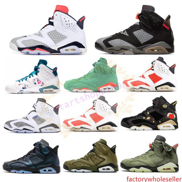 

new men black infrared 6 6s basketball shoes mens cny carmine gatorade green tinker unc black cat designer trainers sneakers us 7-13